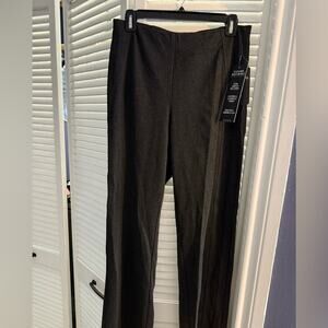 Zac & Rachel Charcoal Gray Straight Leg Pull On Trousers Medium NWT
